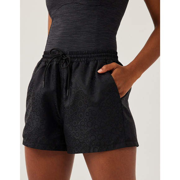 Outdoor Voices Pants - OUTDOOR VOICES Women's GeoShine Shorts L Black Athletic Pull On Lightweight NWT